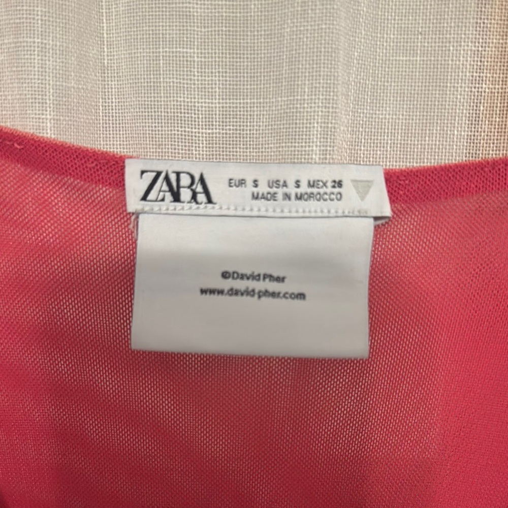 Zara Colorful Sleeveless Maxi Tulle Dress - Picture 2 of 3
